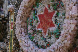 Star made in stone at the Grotto of the Redemption in West Bend, Iowa