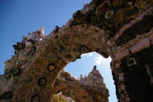 Archway made of stone and gems at the Grotto of the Redemption in West Bend, Iowa