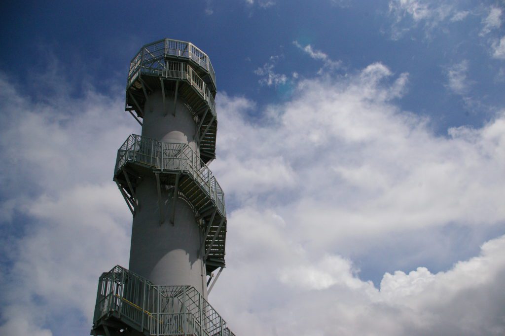 Cordova Park Observation Tower with spiral staircase near Iowa's Lake Red Rock