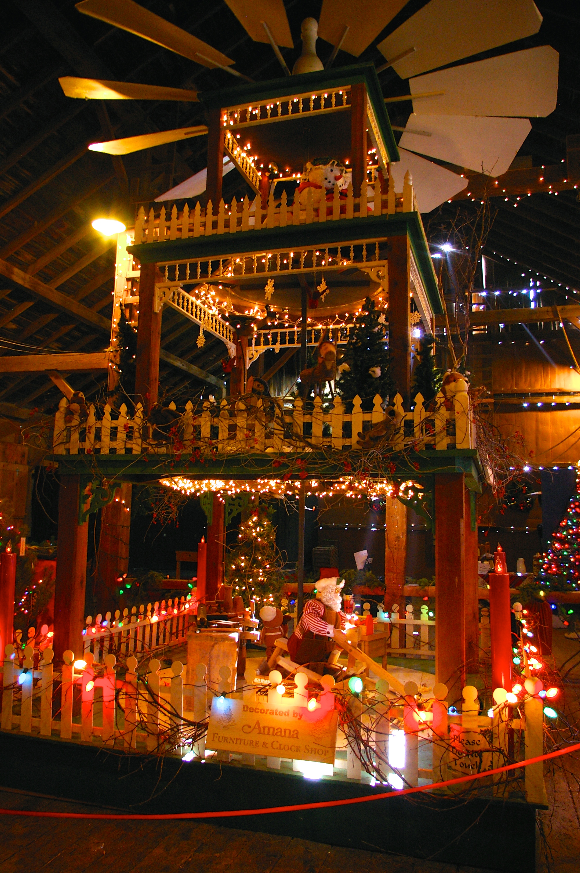 German candle display at the Tannenbaum Forest at the Amana Colonies in Amana, Iowa