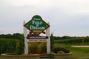 Field of Dreams Movie Site sign at the Field of Dreams in Dyersville, Iowa