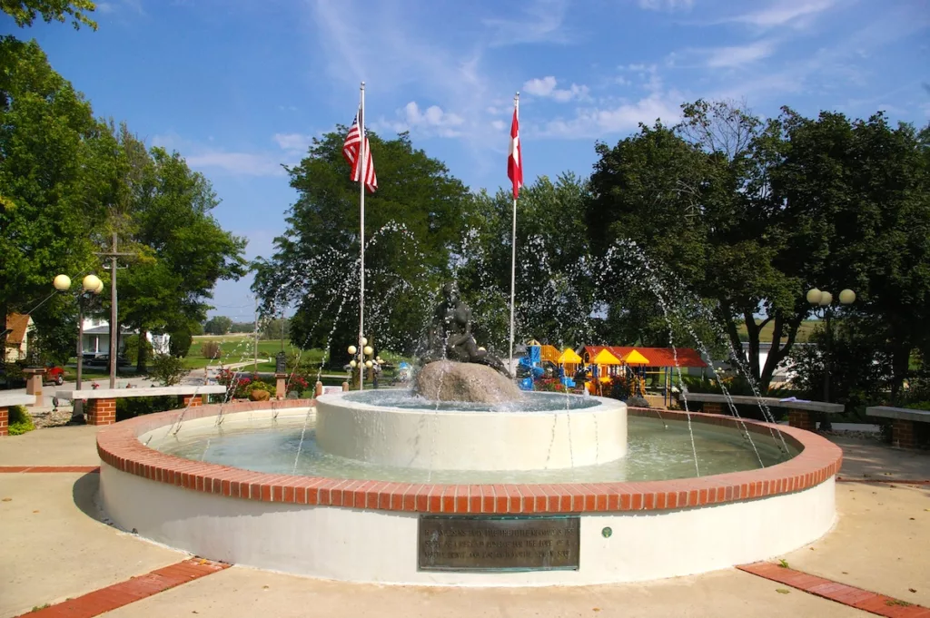 Little Mermaid Fountain in Kimballton, Iowa