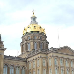 Iowa State Capitol building in Des Moines, Iowa