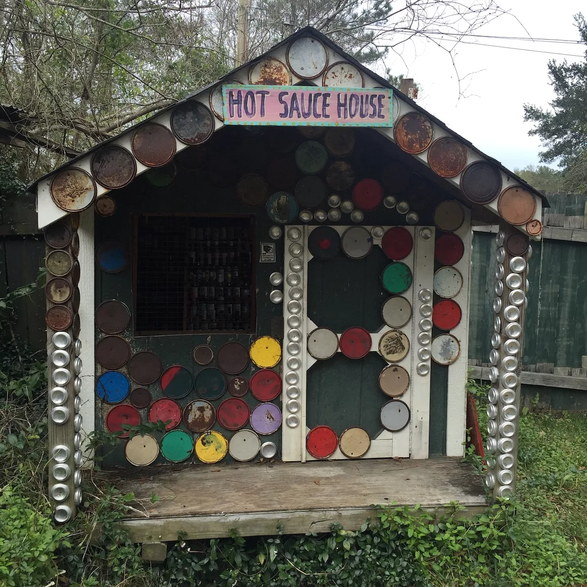 Exterior of the Hot Sauce House at the the Abita Mystery House in Abita Springs, Louisiana
