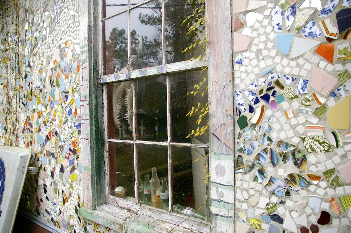 Exterior of the House of Shards at the Abita Mystery House in Abita Springs, Louisiana