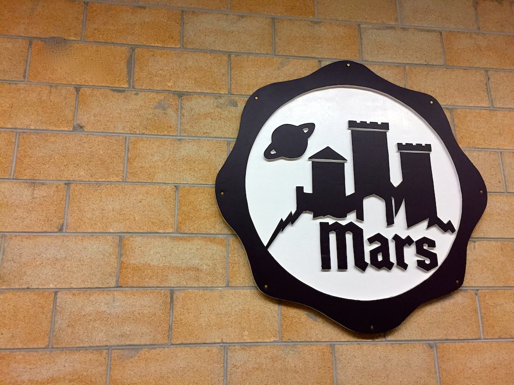 Mars Cheese Castle logo at Mars Cheese Castle near Kenosha, Wisconsin