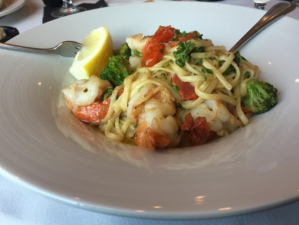 Shrimp scampi at Merrill & Houston's Steak Joint at the Ironworks Hotel in Beloit, Wisconsin