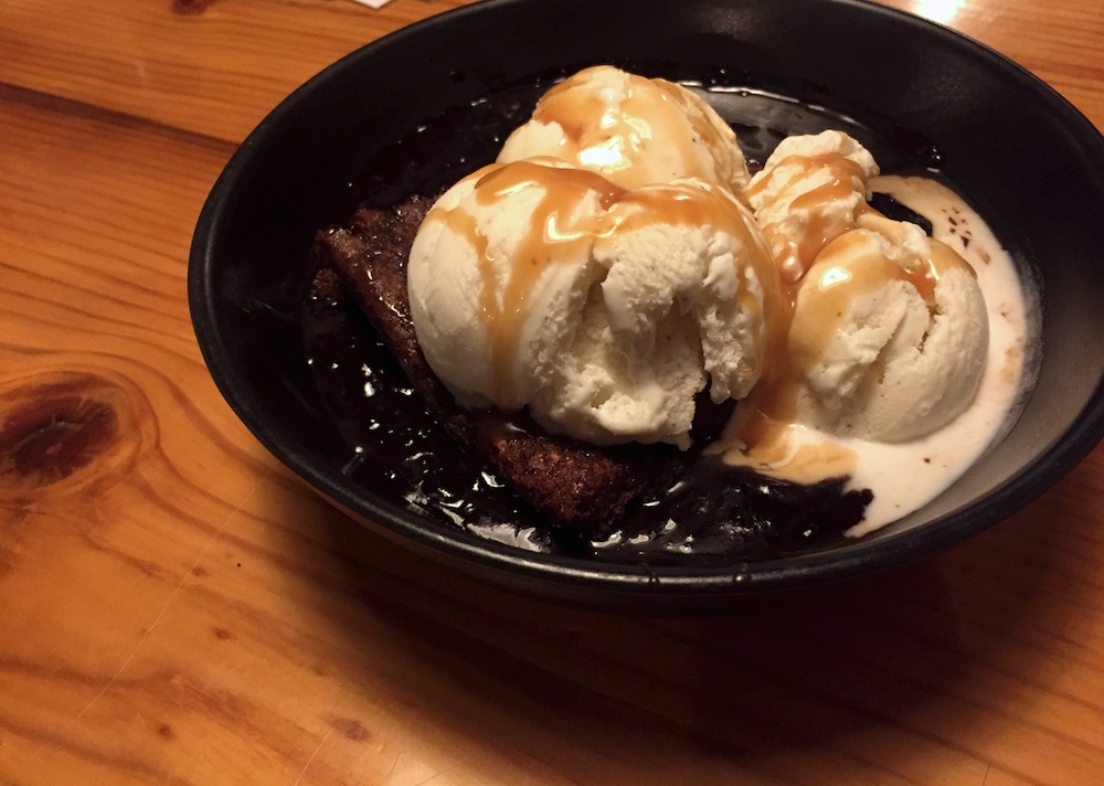 Hot Fudge Pudding at Prairie Street Brewing Company in Rockford, Illinois