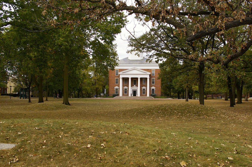 Autumn view of the effigy mounds at Beloit College in Beloit, Wisconsin