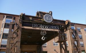 Exterior of the ironworks Hotel in Beloit, Wisconsin