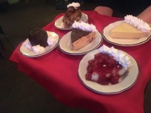 Desert selections at the Buckhorn Supper Club in Milton, Wisconsin