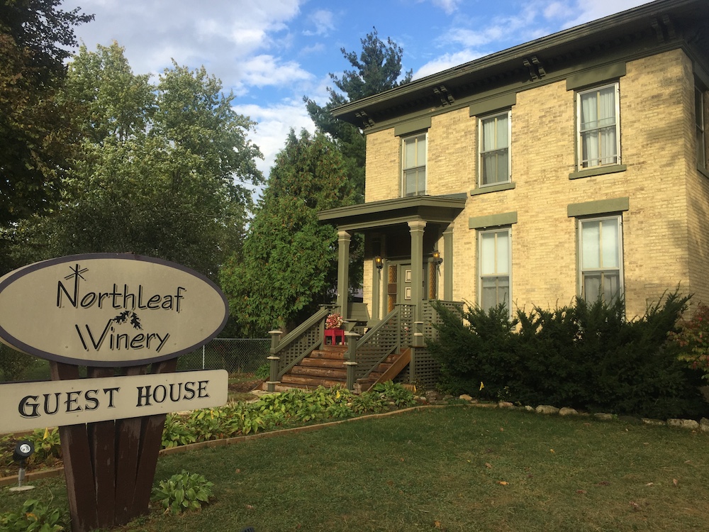 Exterior of the guest house at Northleaf Winery in Milton, Wisconsin