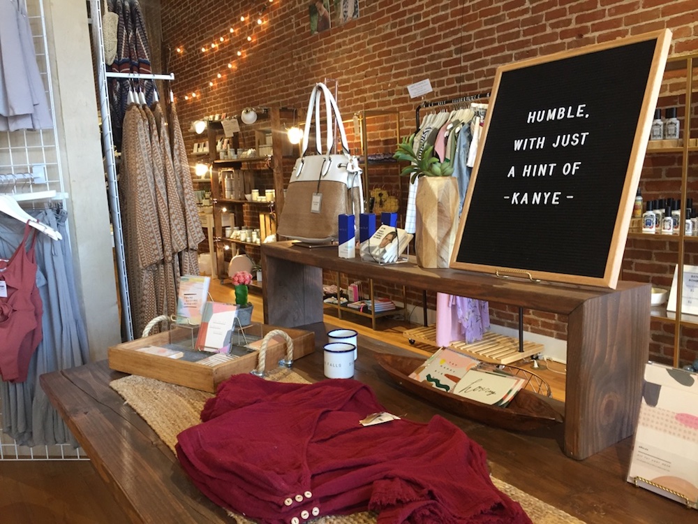Boutique display with clothing at Lot 2029 in Sioux Falls, South Dakota