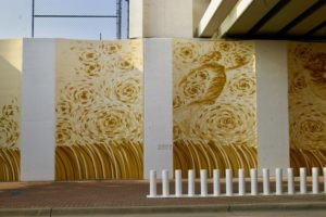 Van Gogh style cornfield mural in Wichita, Kansas