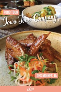 Want to get a taste of the Des Moines culinary scene? Book a tour with the Iowa Tour Company! These food tours are perfect for date night or a group outing, and are a great way to get to know the city! #DesMoines #Iowa #foodie #foodtour
