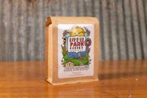 Bag of Pedal Pusher Blend coffee beans from Pammel Park Coffee Company