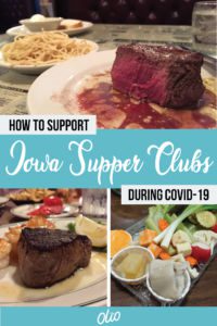 Local restaurants need your support now more than ever! If you're looking for a way to safely support Iowa supper clubs during the COVID-19 pandemic, this post includes a complete list of supper clubs, their current hours and up-to-date practices to keep their staff and diners safe. #Iowa #SupperClub #Steakhouse