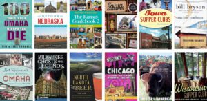 Graphic of covers of Midwest travel books
