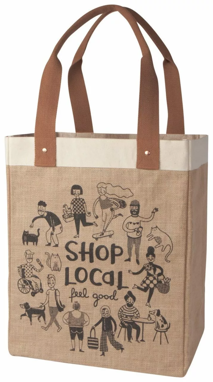 Canvas Shop Local tote from Paper Moon in McGregor, Iowa
