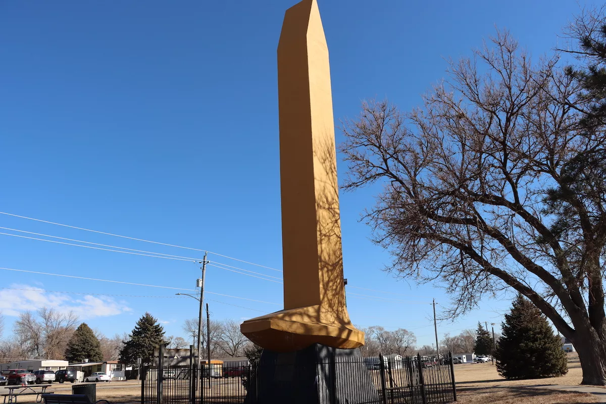 World's Largest Golden Spike in Council Bluffs, Iowa