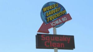 World's Largest Truck Stop sign in Walcott, Iowa