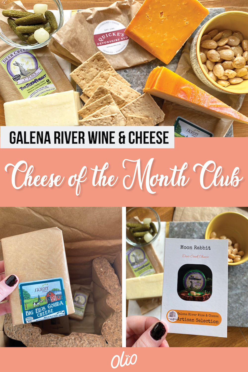 Whether you're shopping for a Midwest gift or just want to treat yourself, a Cheese of the Month Club box from Galena River Wine & Cheese is the perfect option! Enjoy hand selected cheeses from this shop in Galena, Illinois and support a small business in the process. #Midwest #Illinois #foodie