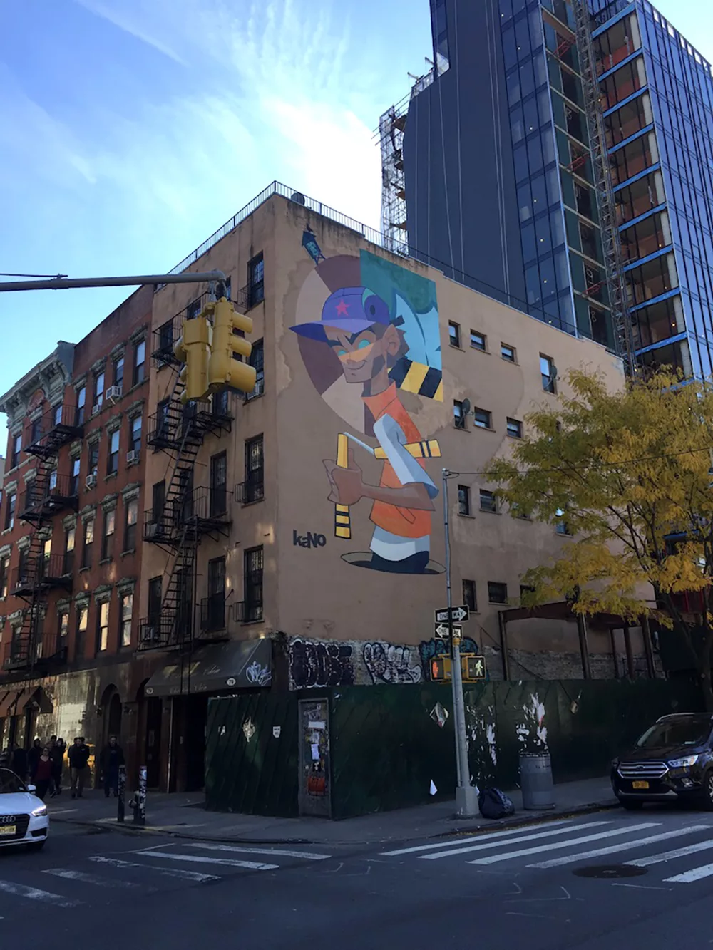 Mural on the side of a building in New York City