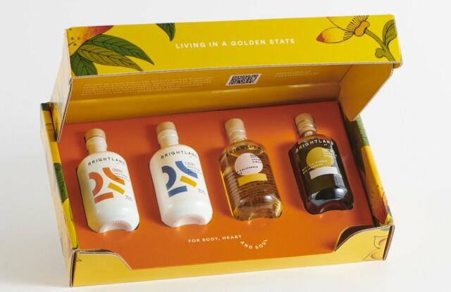 Image of Brightland Mini Essentials gift pack including olive oil and vinegars