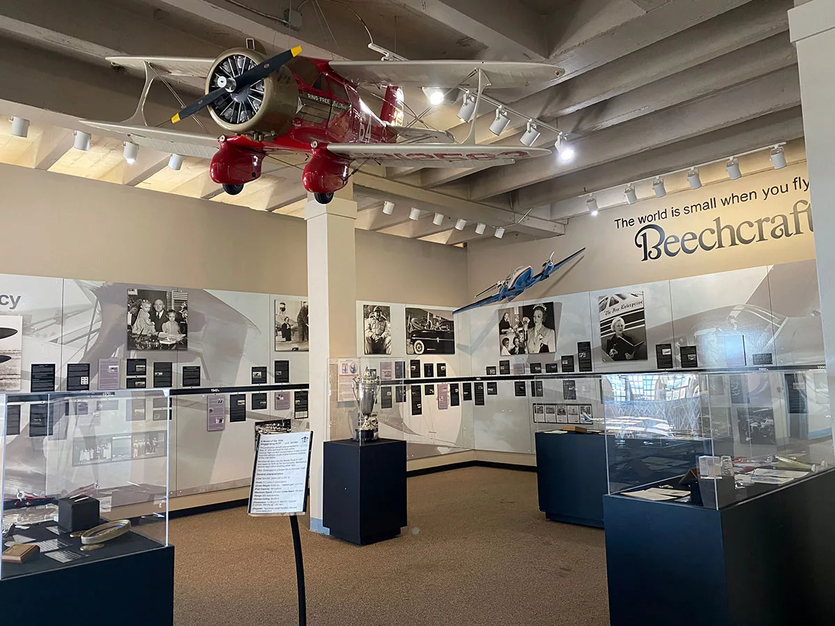 Interior exhibit at the Kansas Aviation Museum in Wichita, Kansas
