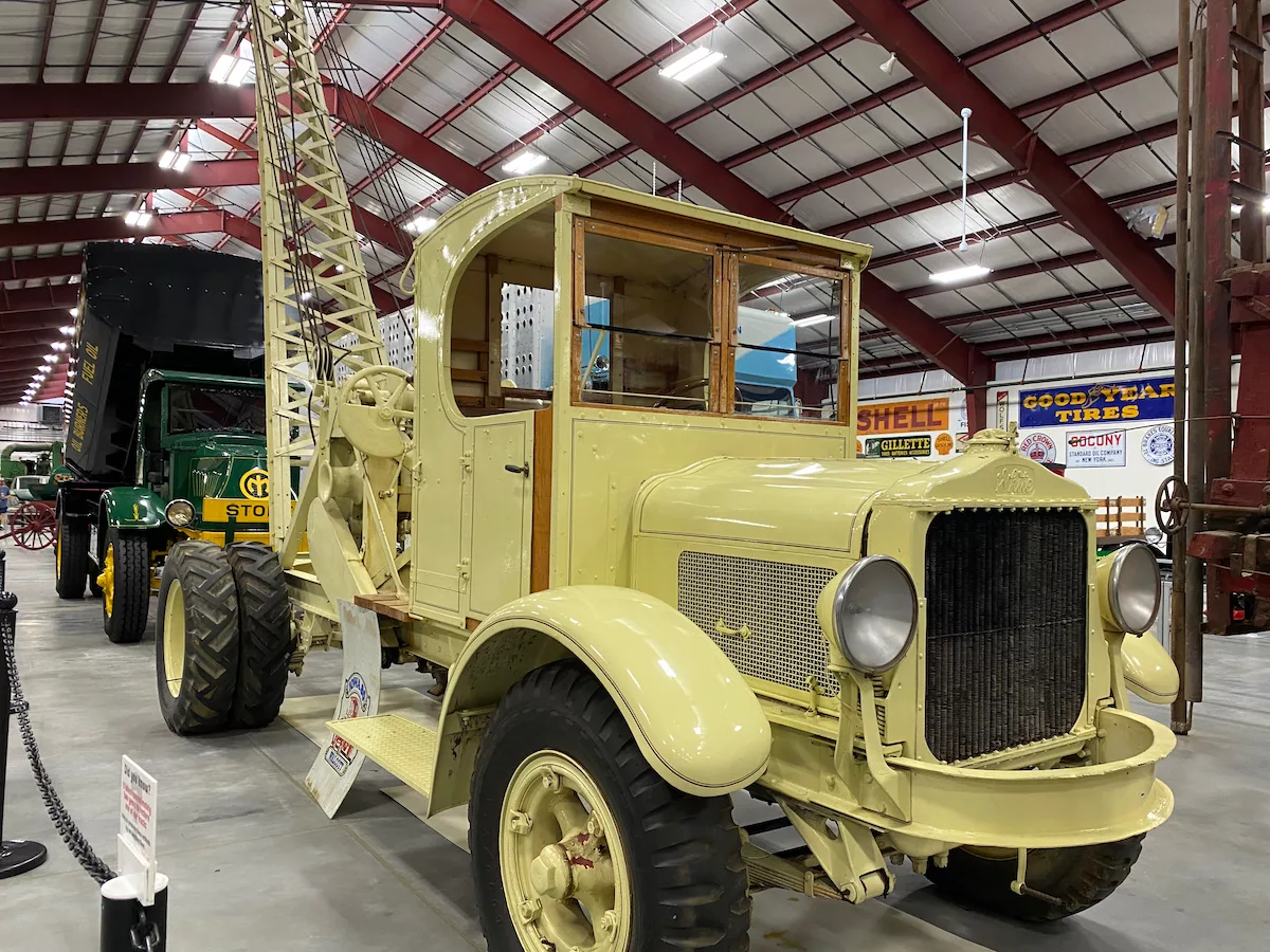 Historic truck at the Iowa 80 Trucking Museum at the World's Largest Truckstop in Walcott, Iowa