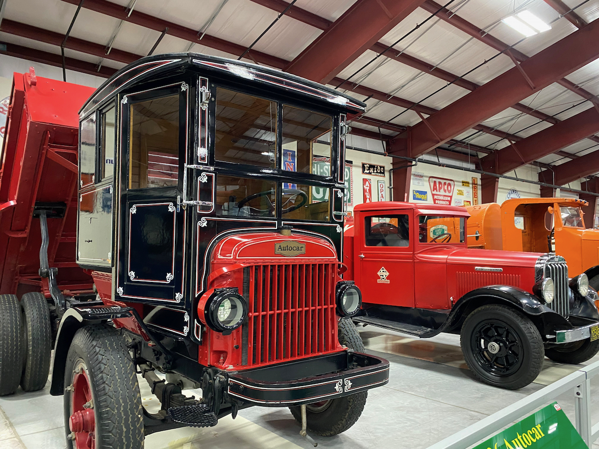 Historic trucks at the Iowa 80 Trucking Museum at the World's Largest Truckstop in Walcott, Iowa