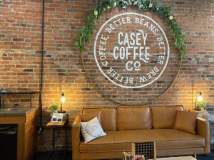 Interior mural at Casey Coffee Company in Casey, Illinois