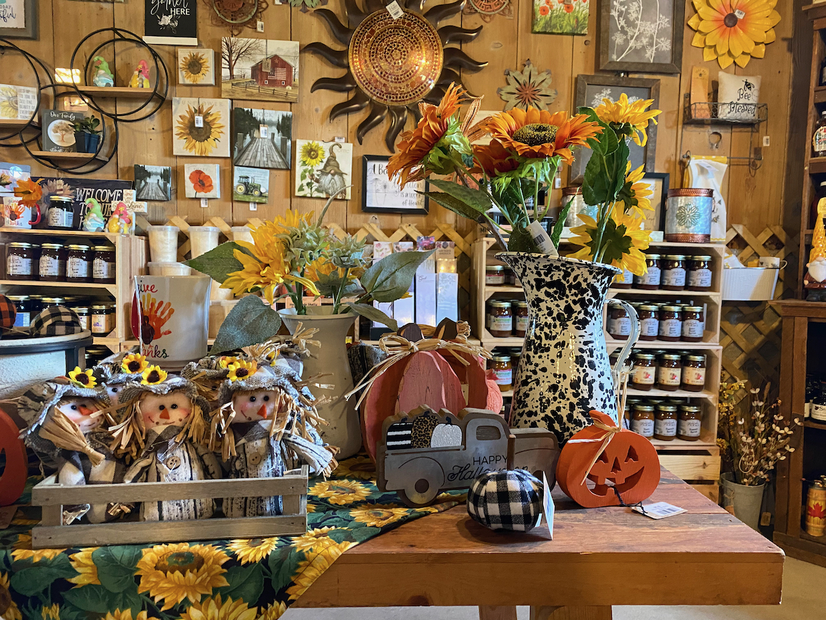 Fall decor and home goods at Skelly's Farm Market in Janesville, Wisconsin