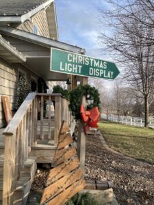 Christmas Light Display signage at 59th Tour of Homes in Pella, Iowa