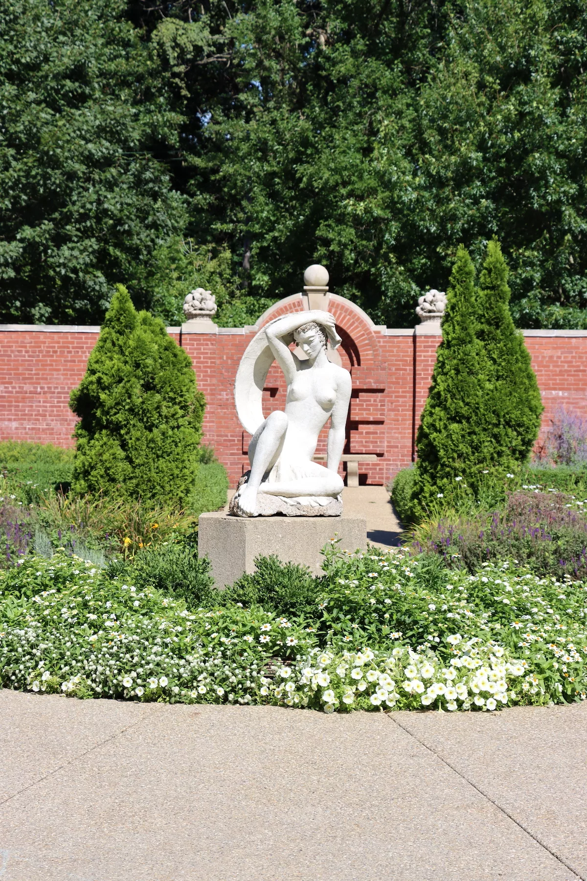 Sculpture in formal garden at Allerton in Monticello, Illinois