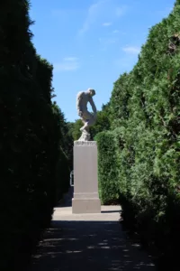 Sculpture in formal garden at Allerton in Monticello, Illinois