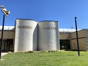 Big Book outside of Liberal Memorial Library in Liberal, Kansas