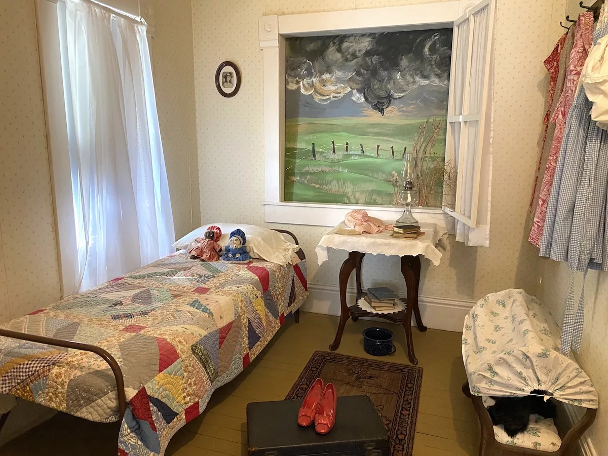 Dorothy's bedroom in Dorothy's House & Land of Oz in Liberal, Kansas