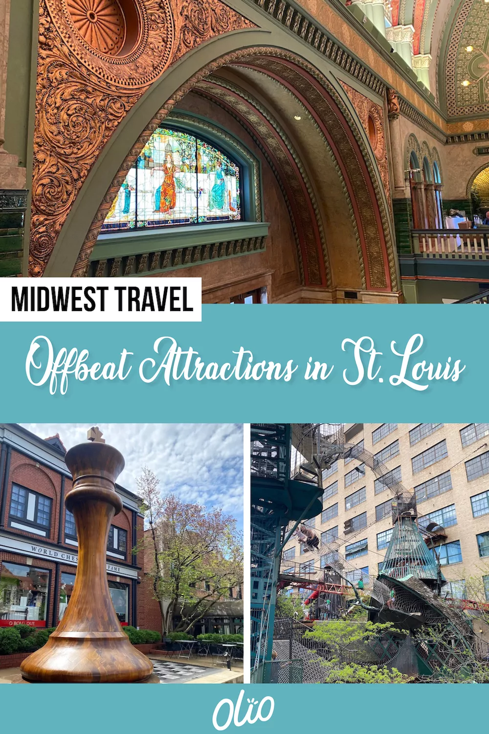 There's no shortage of offbeat attractions in St. Louis, Missouri. From whimsical, labyrinth-like places like the City Museum and giant attractions like the World's Largest Chess Piece to architectural anomalies and unique local history, this Midwest city is teeming with quirky places to visit. Whether you have time for a quick photo op or an afternoon to fill exploring, these unusual spots across the city are sure to add a bit of kitsch and whimsy to your visit.