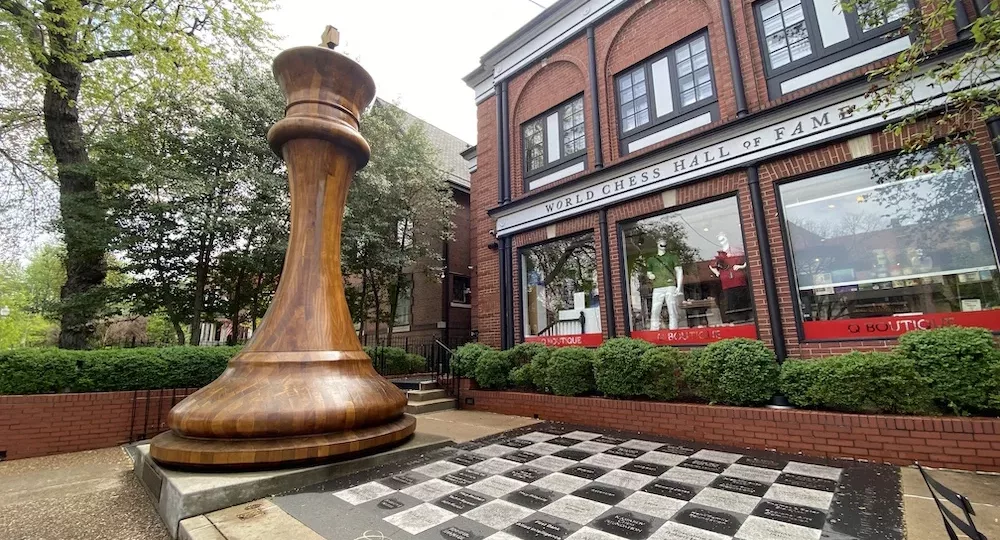 World's Largest Chess Piece outside of World Chess Hall of Fame in St. Louis, Missouri