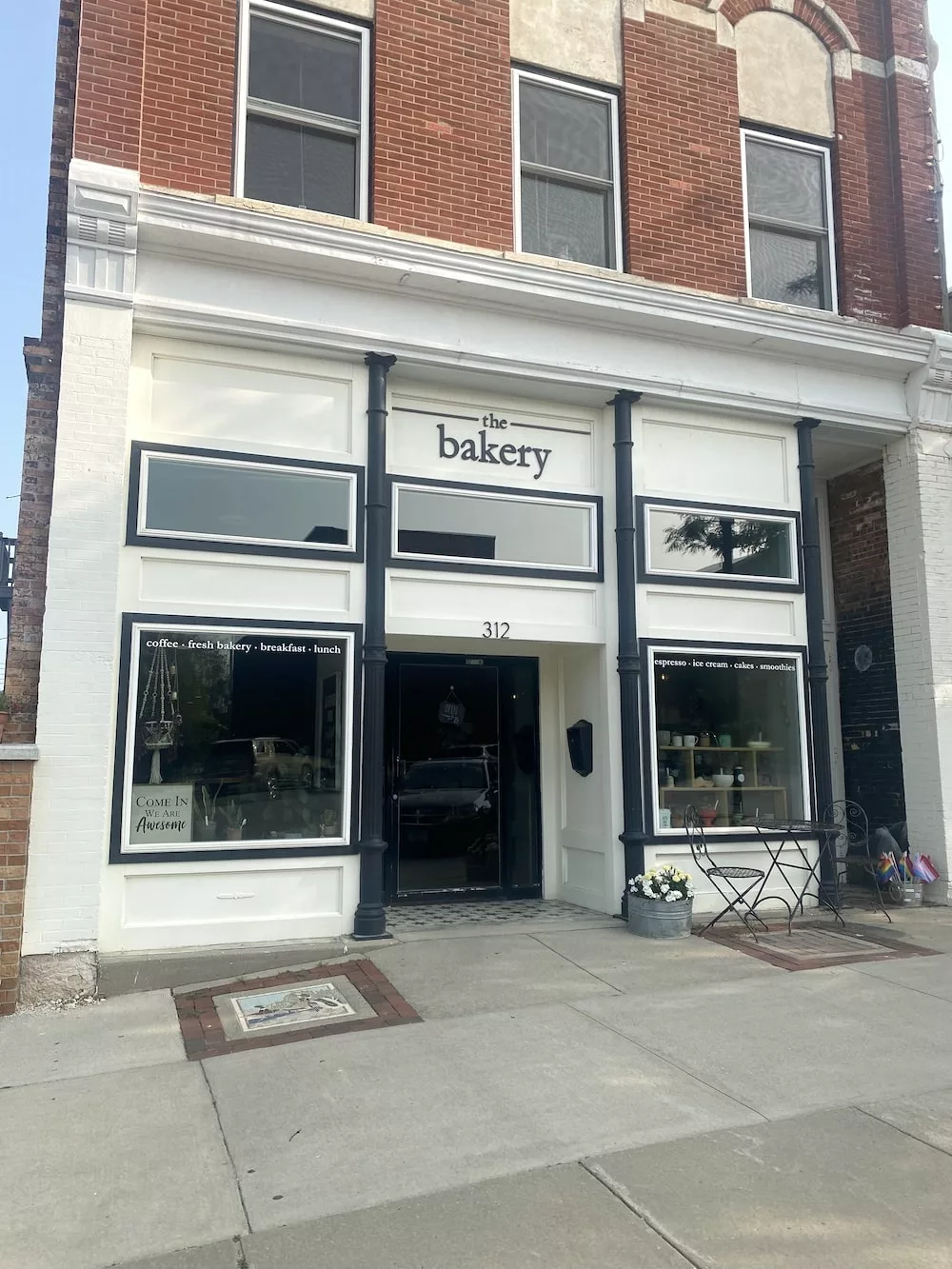 Exterior of The Bakery on Broadway in Audubon, Iowa