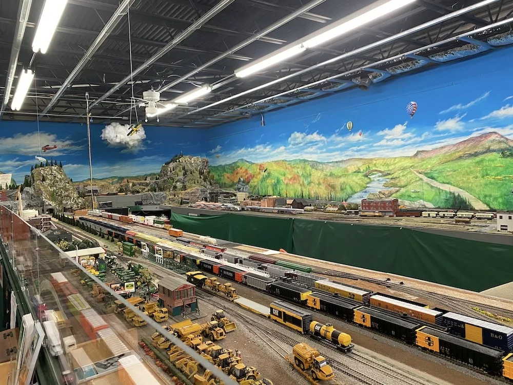 Room of model trains at the World's Largest Toy Museum in Branson, Missouri
