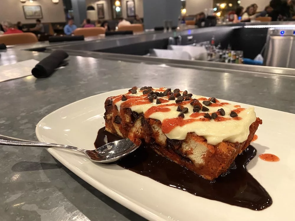 Red Velvet Bread Pudding at The Mailroom in Clarksville, Tennessee